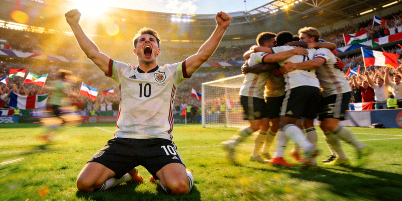 世界杯比赛精彩瞬间 - 球员庆祝进球画面